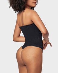 Seamless Bandeau Shaping Bodysuit with Removable Straps