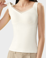 Built-In Bra Push Up Thickened Thermal Tank Top