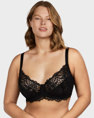 Comfort Unlined Lace Underwire Push Up Bra