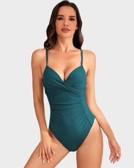 Underwired Push-Up Ruched One-Piece Swimsuit