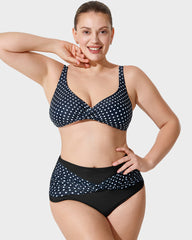 High-Waisted Polka Dot Bikini Set