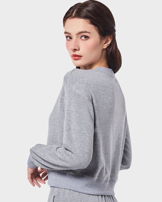 Soft Stretchy Long Sleeve Lounge Sweatshirt