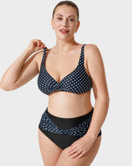 High-Waisted Polka Dot Bikini Set