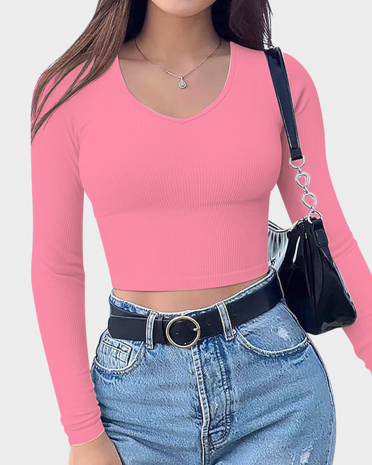 Long Sleeve Fitted Shaping Tee