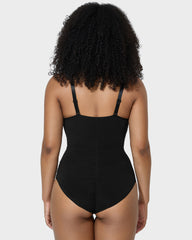 Seamless Criss-Cross Mesh Panel Sculpting Bodysuit