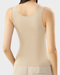 Built-In Bra Push Up Thickened Thermal Tank Top