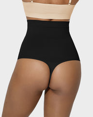 Double-Layer High Waist Tummy Control Shaping Thong