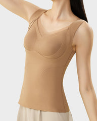 Built-In Bra Push Up Thickened Thermal Tank Top