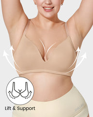 Seamless One-Piece Molded Wireless Bra