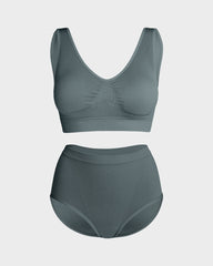 Comfort Wireless Sports Bra and Seamless Panty Set