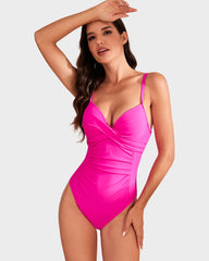 Underwired Push-Up Ruched One-Piece Swimsuit