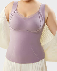 Built-In Bra Push Up Thickened Thermal Tank Top