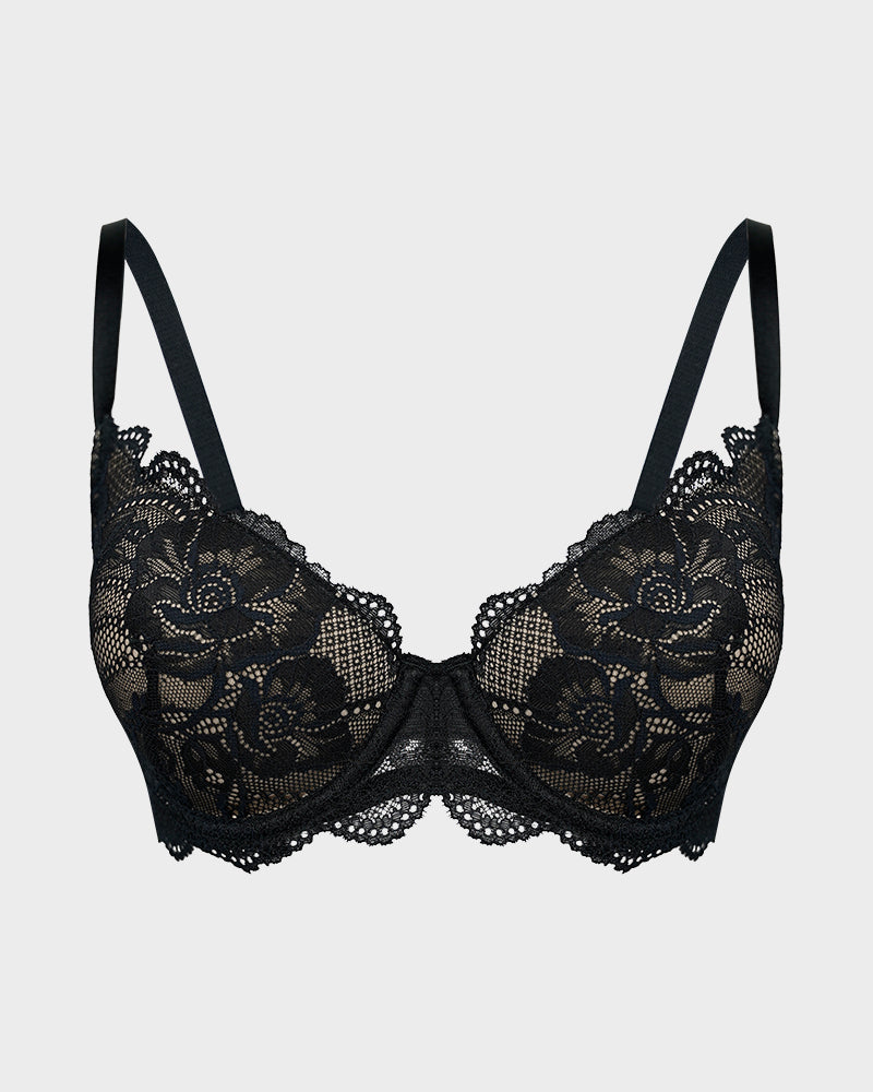 Lace Full Coverage Push Up Bra