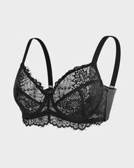 Comfort Unlined Lace Underwire Push Up Bra