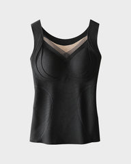 Built-In Bra Push Up Thickened Thermal Tank Top