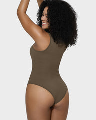 SheCurve® Ribbed Strappy Square Neck Shaping Bodysuits