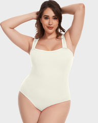 SheCurve® Ribbed Strappy Square Neck Shaping Bodysuits