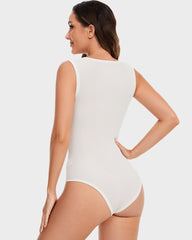 SheCurve® Ribbed Strappy Square Neck Shaping Bodysuits