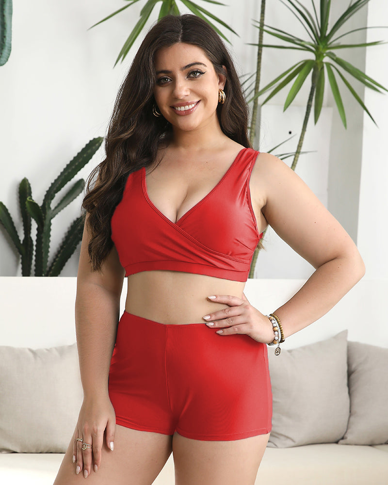 SheCurve® Built-in Bra Swim Romper