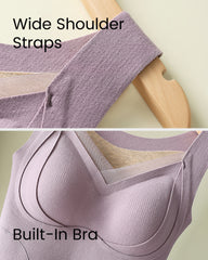 Built-In Bra Push Up Thickened Thermal Tank Top