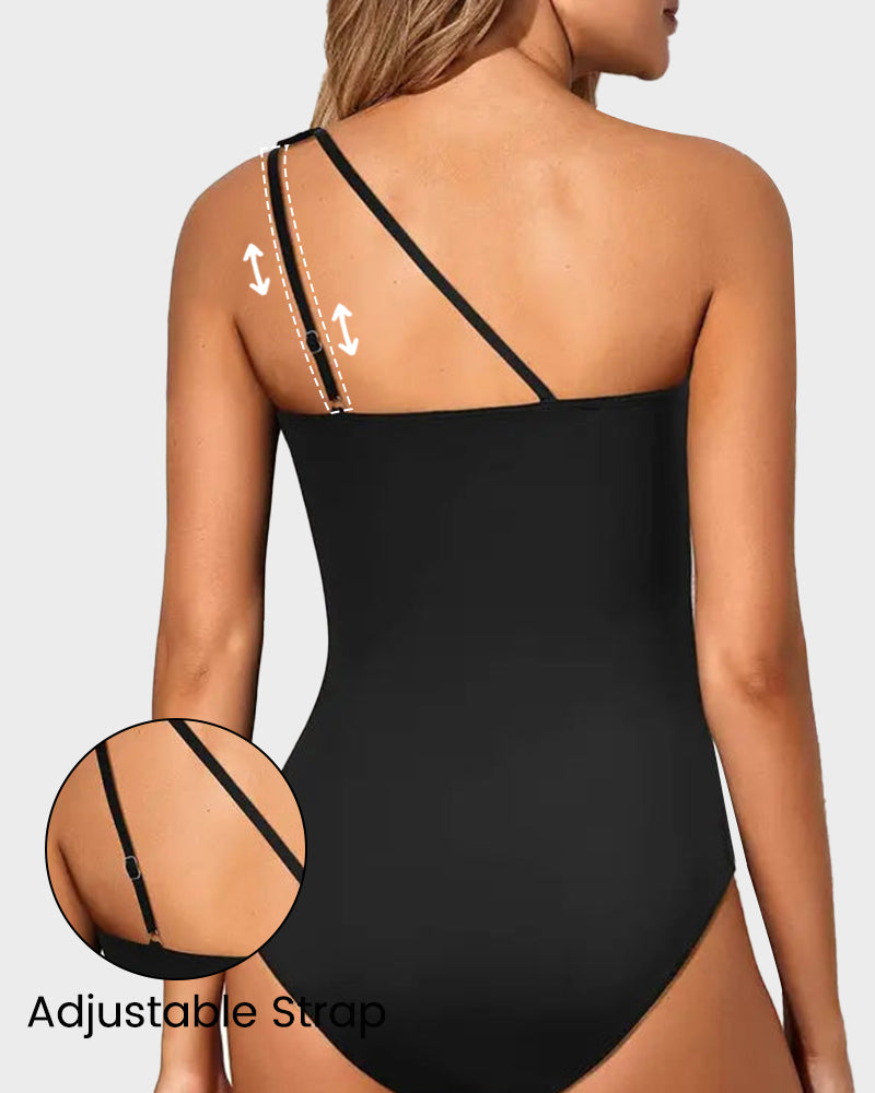 SheCurve® One Shoulder One Piece Swimsuit