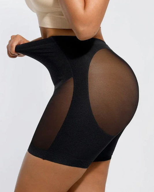 V Wasited Mesh Smooth Butt-Lifting Shorts