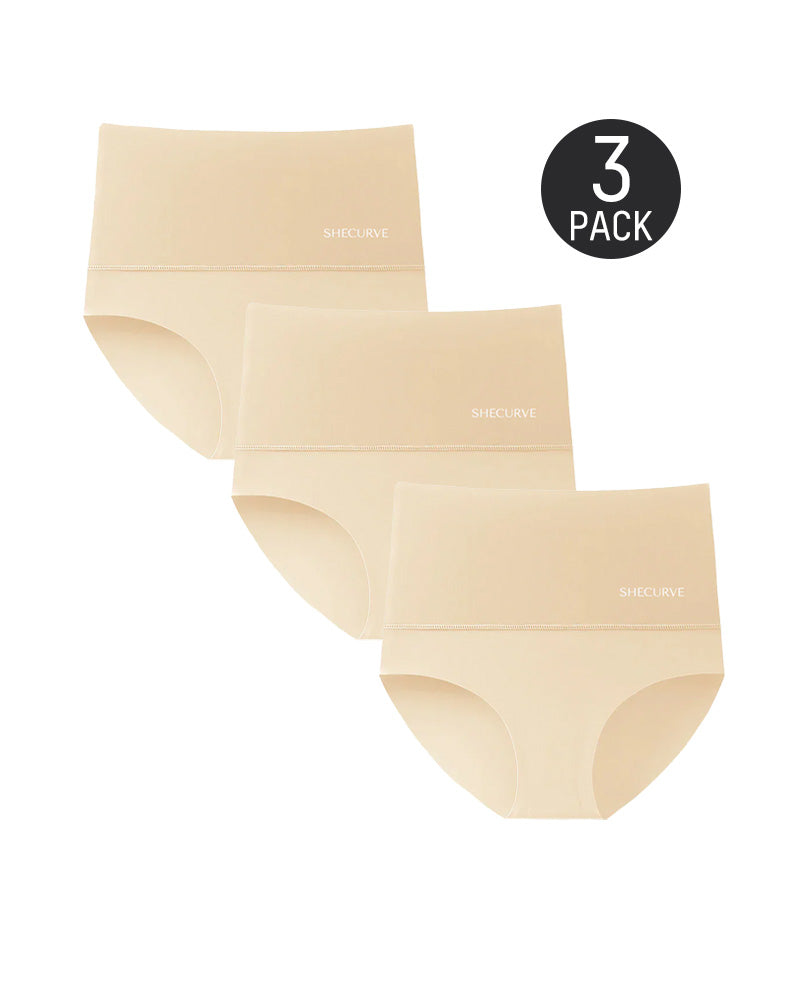 SheCurve®3-Pack High Waisted Tummy Control Brief Panties