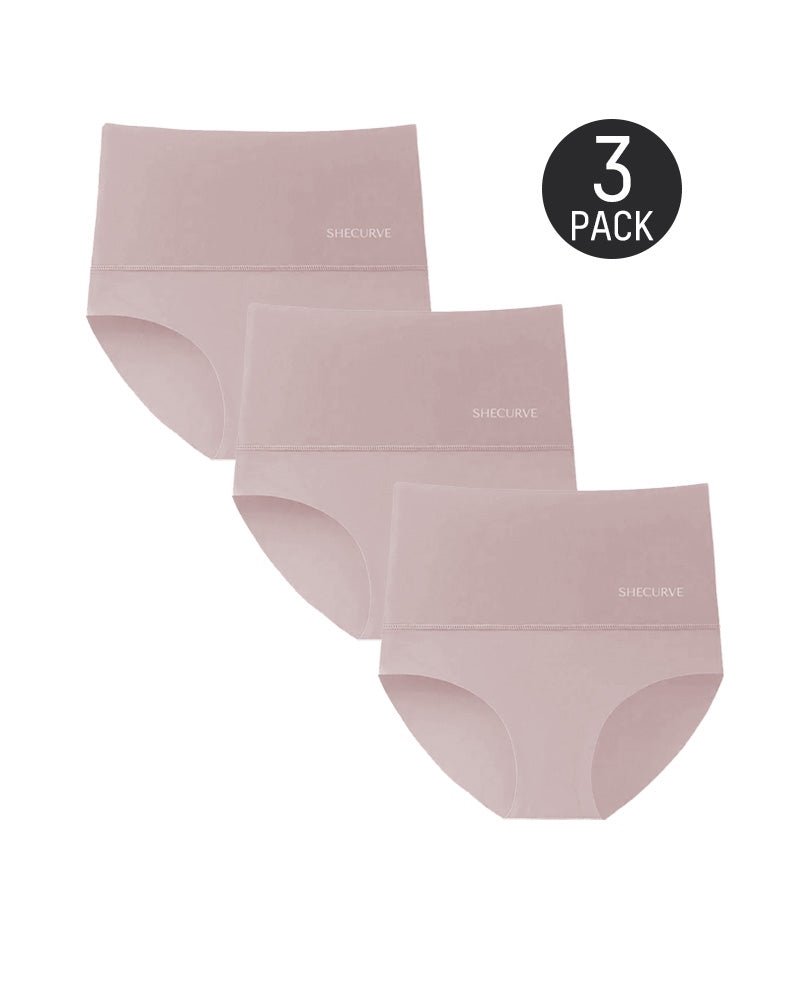 SheCurve®3-Pack High Waisted Tummy Control Brief Panties