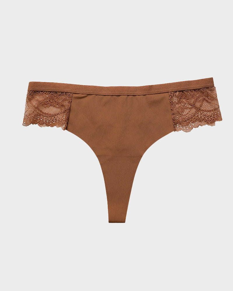 SheCurve®Seamless Comfort Lace Thong Panty