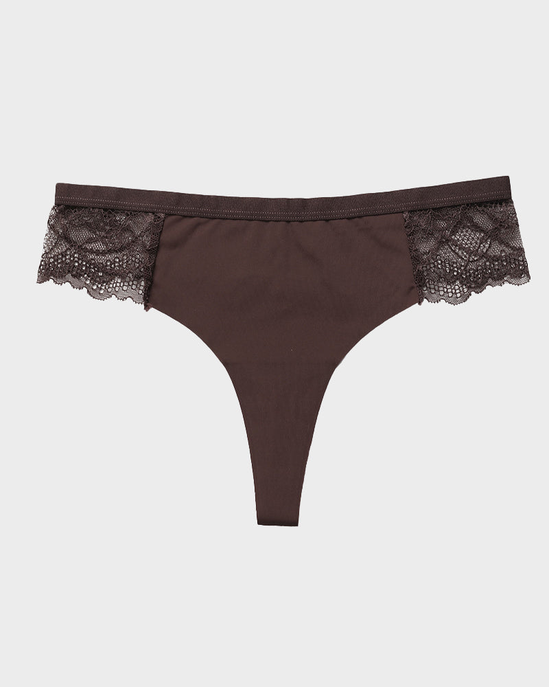 SheCurve®Seamless Comfort Lace Thong Panty