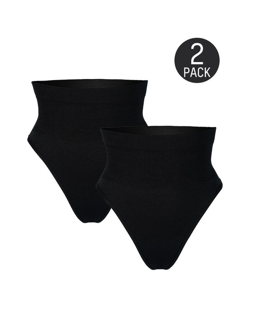 Mid-Waist Tummy Control Thong Panty (2 Pack)