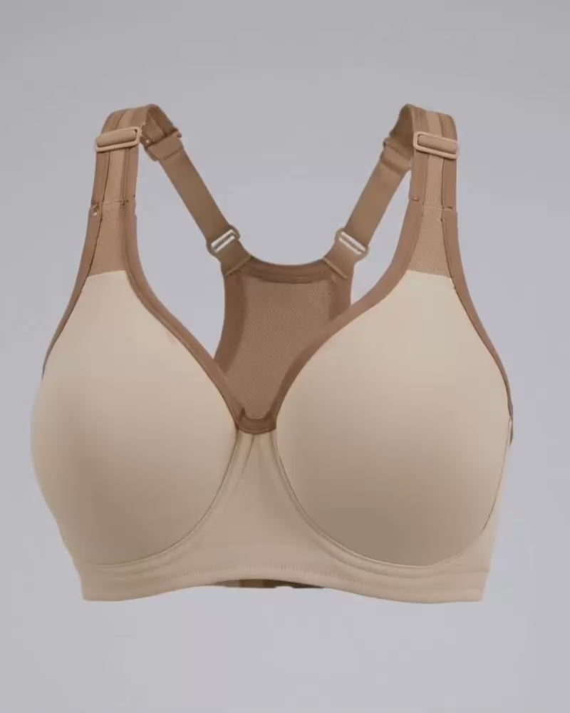 Unlined External Underwire Full Coverage Sports Bra