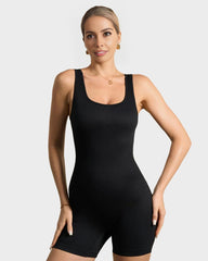 SheCurve® Ribbed Sleeveless Sport Bodysuit