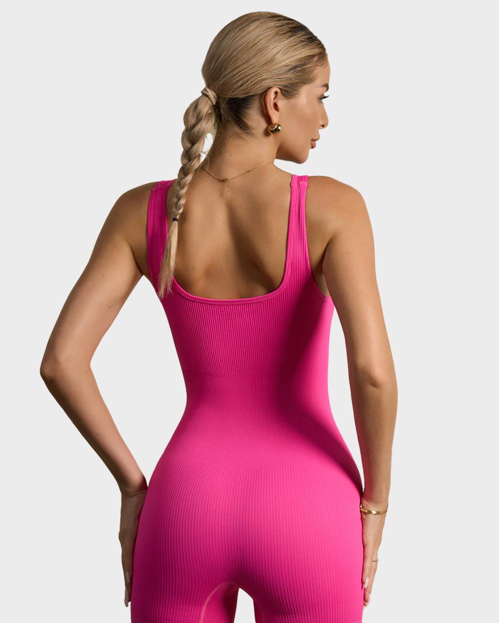 SheCurve® Ribbed Sleeveless Sport Bodysuit