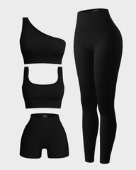 SheCurve®Seamless Ribbed Workout Activewear Sets (3 Colors)