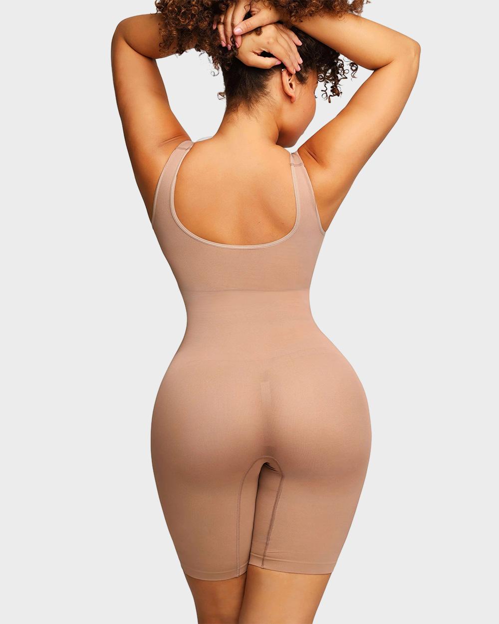 SheCurve® Seamless Sculpting Mid Thigh Bodysuit Shaper