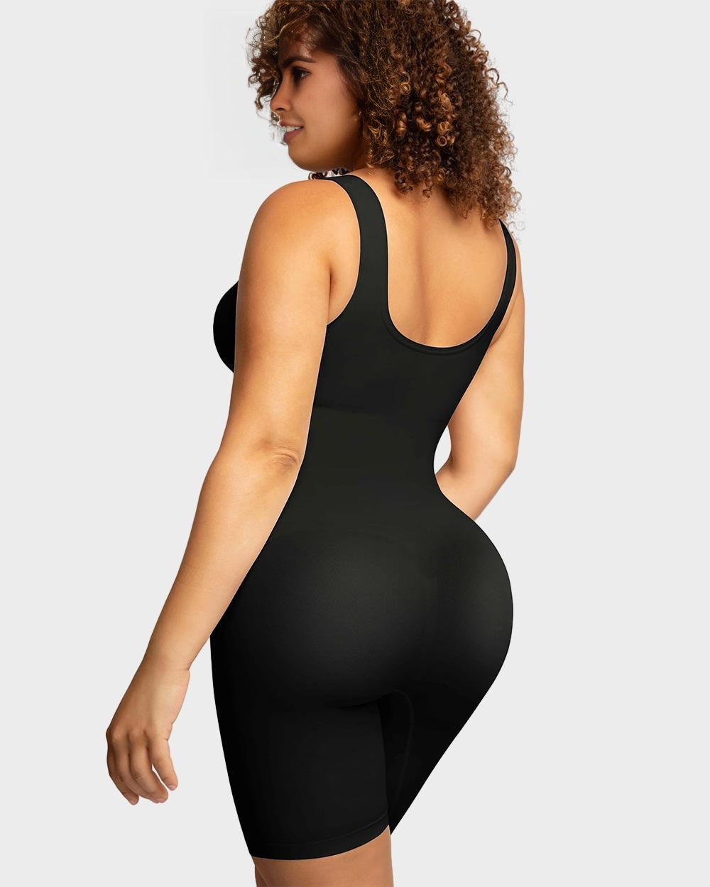 SheCurve® Seamless Sculpting Mid Thigh Bodysuit Shaper