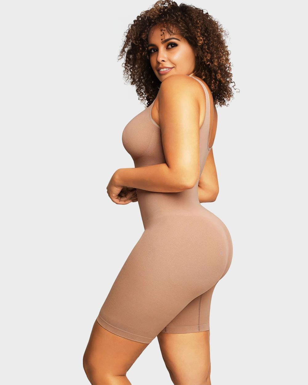 SheCurve® Seamless Sculpting Mid Thigh Bodysuit Shaper