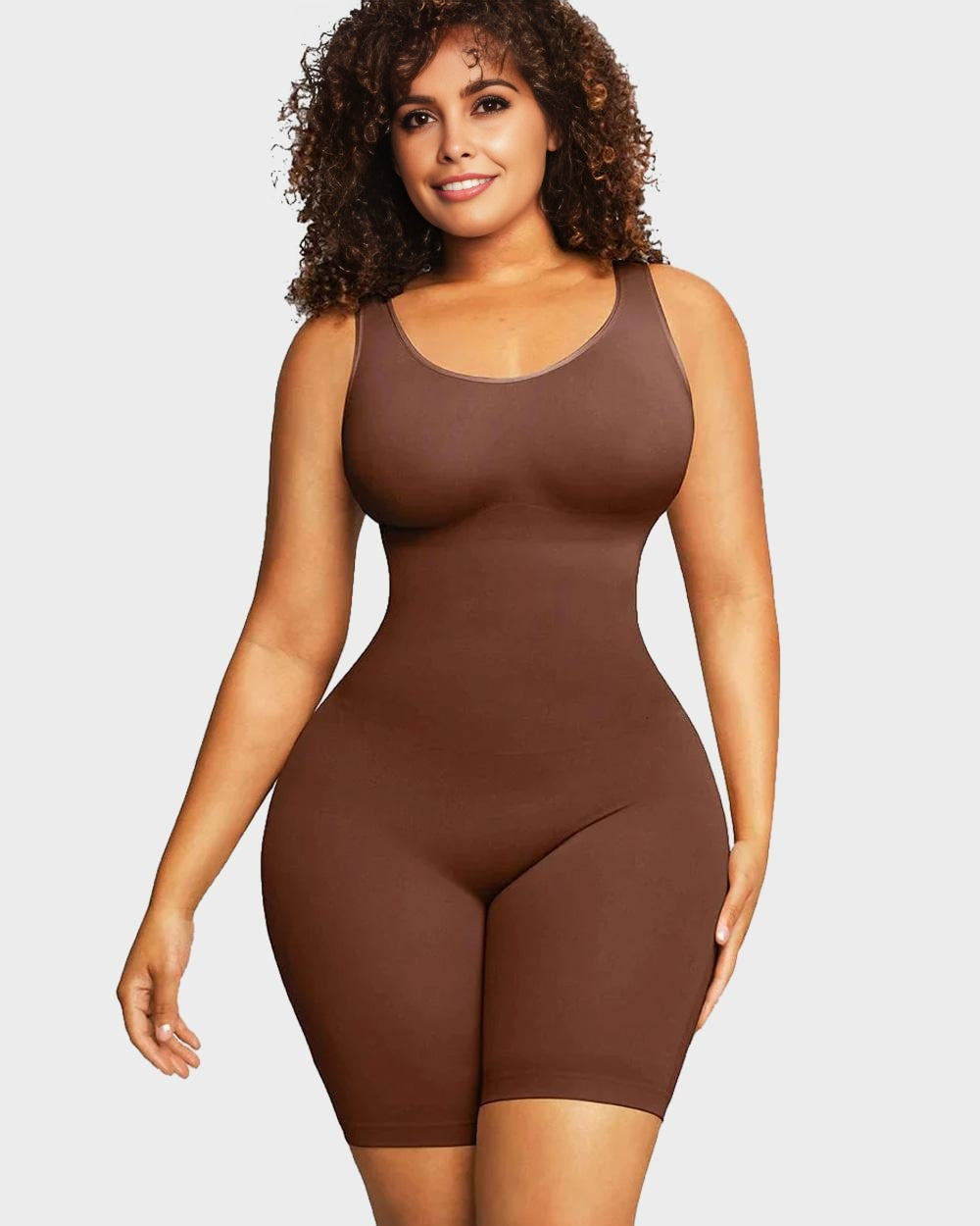 SheCurve® Seamless Sculpting Mid Thigh Bodysuit Shaper