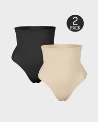 High Waist Tummy Control Thong (2 Pack)