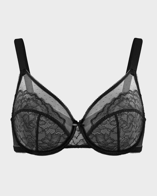 SheCurve®Full Coverage Lace Minimizer Bra - Petal