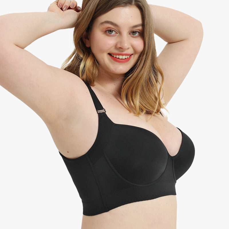 SheCurve® Full-Coverage Back Smoothing Bra-Black