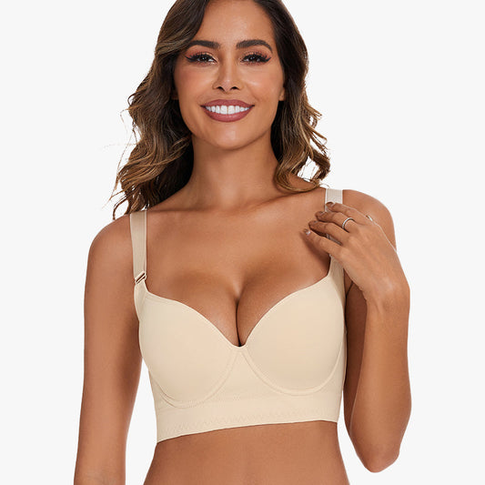 SheCurve® Full-Coverage Back Smoothing Bra-Beige